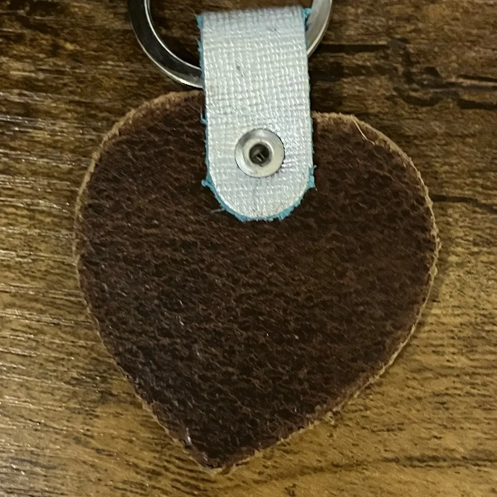 Genuine Leather Almalfi Heart Keychain Purse Charm NWOT